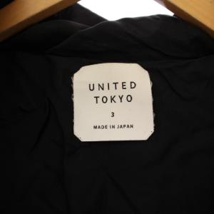 UNITED TOKYO UNITEDTOKYO 止水ジップグースダウンジャケット ジップアップ フード 3 黒 408355002 /BM