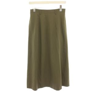 フレアスカート マキシ ロング ウール M カーキ J0123FS023 /HN