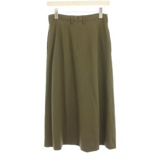 JURGEN LEHL フレアスカート マキシ ロング ウール M カーキ J0123FS023 /HN