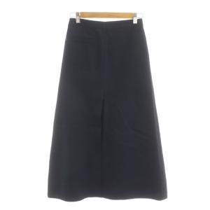 ロングスカート フレア 00 紺 ネイビー スリット /RR