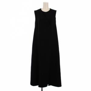 ワンピース ロング ノースリーブ クルーネック 36 黒 300EA233-1400 /BM