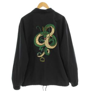 ドラゴンボール コーチジャケット ブルゾン ステンカラー 裏地総柄 ナイロン L 黒 ブラック g245060-01