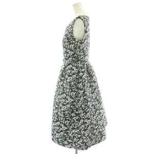 TOCCA 24SS PONPON MUM ドレス ワンピース ひざ丈 小花柄 2 黒 ブラック 白 緑 ノースリーブ