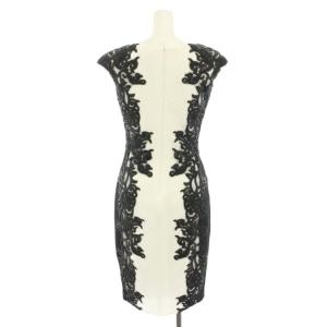 TADASHI SHOJI カラードレス ワンピース 0 ブラック ホワイト AZZ1793MXJ