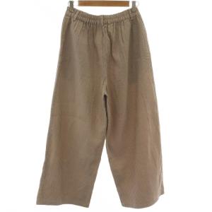 YACCOMARICARD ワイドパンツ プリーツ ウエストゴム グレー イージー 楊柳 /AP