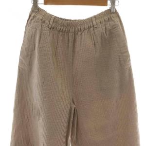 YACCOMARICARD ワイドパンツ プリーツ ウエストゴム グレー イージー 楊柳 /AP