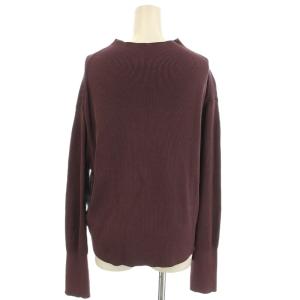 EPOCA リブニット ハイネック カットソー 長袖 40 紫 ワインパープル M5N16-819-38 /G