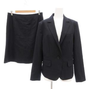 SHE 美品 セットアップ シングルスーツ テーラードジャケット スカート シャドーストライプ ひざ丈