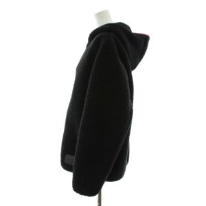 TOMMY HILFIGER フーデッドテディジャケット パーカー ジップアップ ボア M 黒 ブラック XW03357 /KU