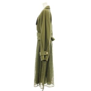 MURUA 22SS 3WAYレーストレンチコートワンピース ロング ノースリーブ レース 切替 ショート丈 ベルト付き