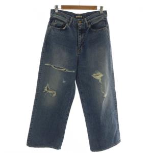 アティックバイジョンブル Attick by Johnbull デニム ジーンズ ワイドパンツ 00 青