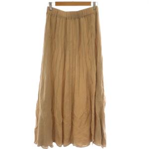 Deuxieme Classe ギャザーマキシスカート ロング フレア ベージュ ブラウン 18-060-500-7040-3-0 /AP