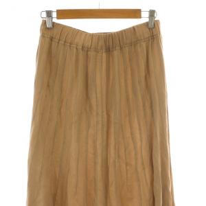 Deuxieme Classe ギャザーマキシスカート ロング フレア ベージュ ブラウン 18-060-500-7040-3-0 /AP