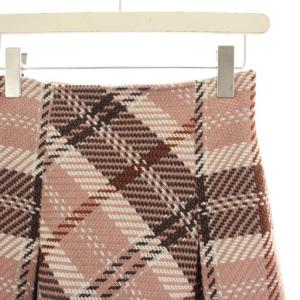 SNIDEL 24AW ロービングチェックロングスカート フレアスカート ラムウール混 マキシ 1 ピンク SWFS244085