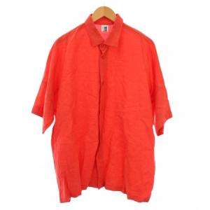 シャツ 半袖 リネン 3 赤 IL91FJ055 /BM