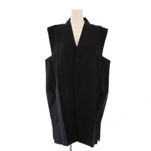 132 5. FLAT 1 25AW ベスト ジャケット 3 ブラック IL53FE322