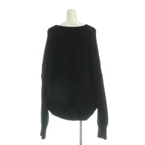 L'Appartement TWINS FLORENCE ニット セーター 長袖 カットソー S 黒 ブラック Vネック 20-080-570-0025-1-0