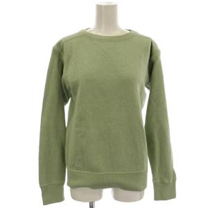 スウェット 裏起毛 トレーナー バックプリント 長袖 1 黄緑 グリーン /G