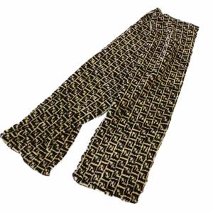 マフラー ストール ズッカ柄 ブラック ベージュ /BM