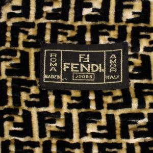 FENDI マフラー ストール ズッカ柄 ブラック ベージュ /BM