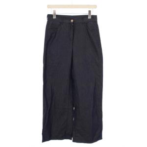 スラックスパンツ ストレート ジップフライ 無地 ワンカラー 38 インディゴ /BB