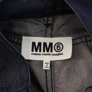 MM6 Maison Margiela スラックスパンツ ストレート ジップフライ 無地 ワンカラー 38 インディゴ /BB