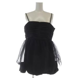 25SS タフタチュールキャミ キャミソール 36 黒 0325241304 /TK