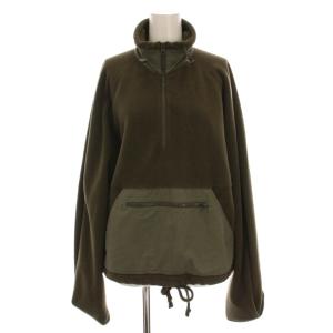 フリースジャケット プルオーバー 長袖 38 カーキ ハーフジップ 11820201 /YM