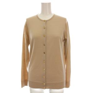 クルーネック カーディガン ニット ウール 長袖 36 ベージュ 20080500402030 /YM