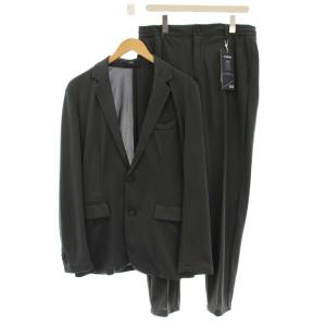 スーツ セットアップ シングル ジャケット パンツ ジャージ素材 M グレー 668-4117201 /G