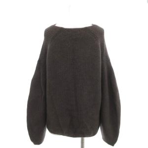 SNIDEL ラクーン衿レースプルオーバー ニット セーター Vネック 長袖 F グレー SWNT245010 /NU