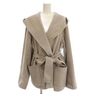 23SS フードリバーショートコート ベルテッドコート F グレージュ SWFC231036 /G