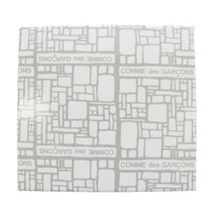 COMME des GARCONS 二つ折り財布 メタリック ラウンドファスナー シルバー /G