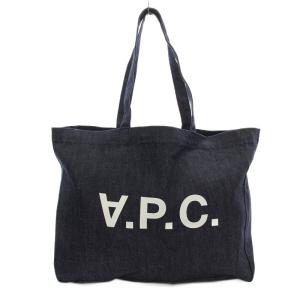 トートバッグ デニム ロゴ ネイビー インディゴ /G