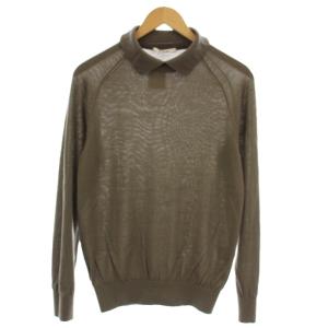 襟付き ニット 長袖 ウール 3 チャコールグレー SL6W-172 /G