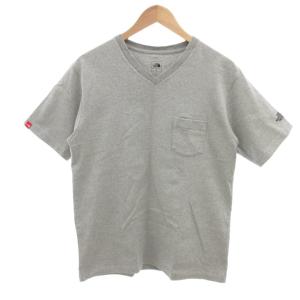 Tシャツ カットソー 半袖 M グレー Vネック 胸ポケット NT31603 /IU