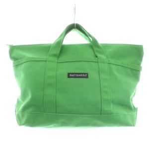 トートバッグ キャンバス ロゴ 緑 グリーン /KU