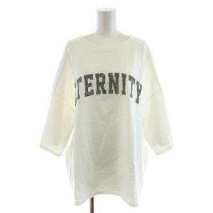 23AW ロゴプリントハーフスリーブT Tシャツ カットソー 5分袖 白 ホワイト 23070220427020