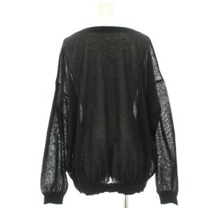 Spick&Span 23SS シアーニットプルオーバー カットソー 長袖 黒 ブラック 23080200914010 /HN