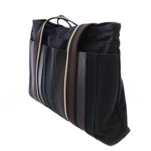 HERMES トロカホリゾンタルMM トートバッグ ブラック
