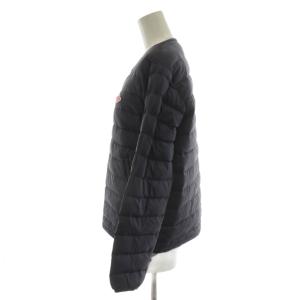 DANTON ダウンジャケット ノーカラー ロゴ 刺繍表 ナイロン アウター 紫 パープル JD-8748 /AN27