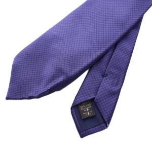 BRIONI ネクタイ 総柄 シルク 紺 ネイビー 紫 /YM