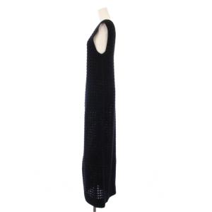JIL SANDER 24SS ノースリーブニットワンピース 34 ブラック J02CT0307
