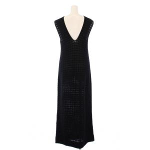 JIL SANDER 24SS ノースリーブニットワンピース 34 ブラック J02CT0307