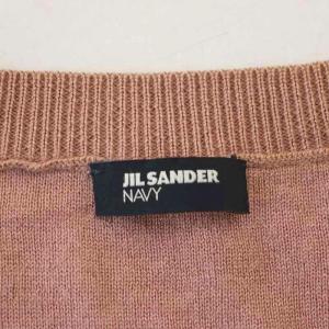 JIL SANDER NAVY ニット カーディガン シルク混 ウール 長袖 S ネイビー ピンク KRJNHM0018 /G