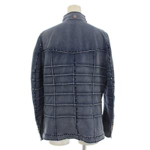 伊太利屋 デニムジャケット ジップアップ ウォッシュ加工 11 青 ブルー 666437-1J /G