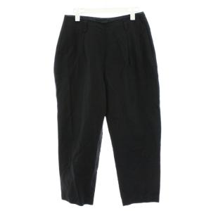 23SS ストレートパンツ コットン 麻 リネン混 3 黒 ブラック 578-3143007 /AN59