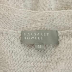 MARGARET HOWELL 23SS カーディガン 薄手 麻 リネン M 白 ホワイト 579-3160005 /AN54