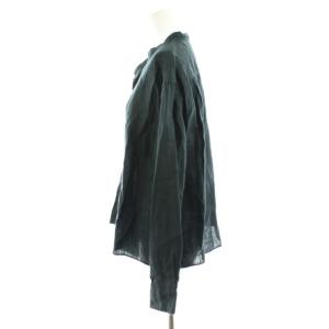 MARGARET HOWELL 24SS シャツ ブラウス 長袖 リネン 麻 3 カーキ 578-4153013 /AN7
