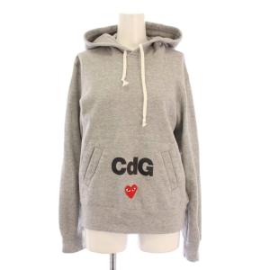 AD2020 プルオーバーパーカー スウェット 長袖 ロゴ プリント ストレッチ L グレー /BB